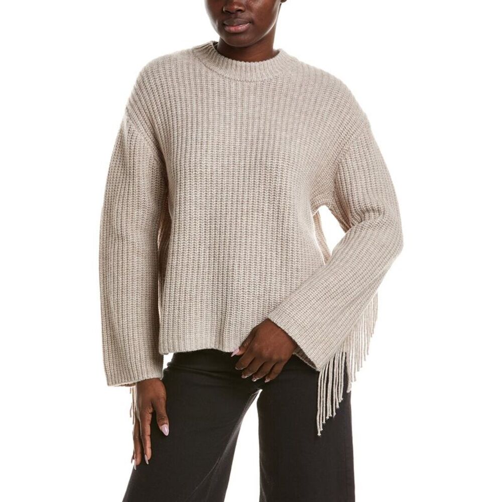 Naadam Womens  Premium Wool & Cashmere-Blend Sweater, Brown